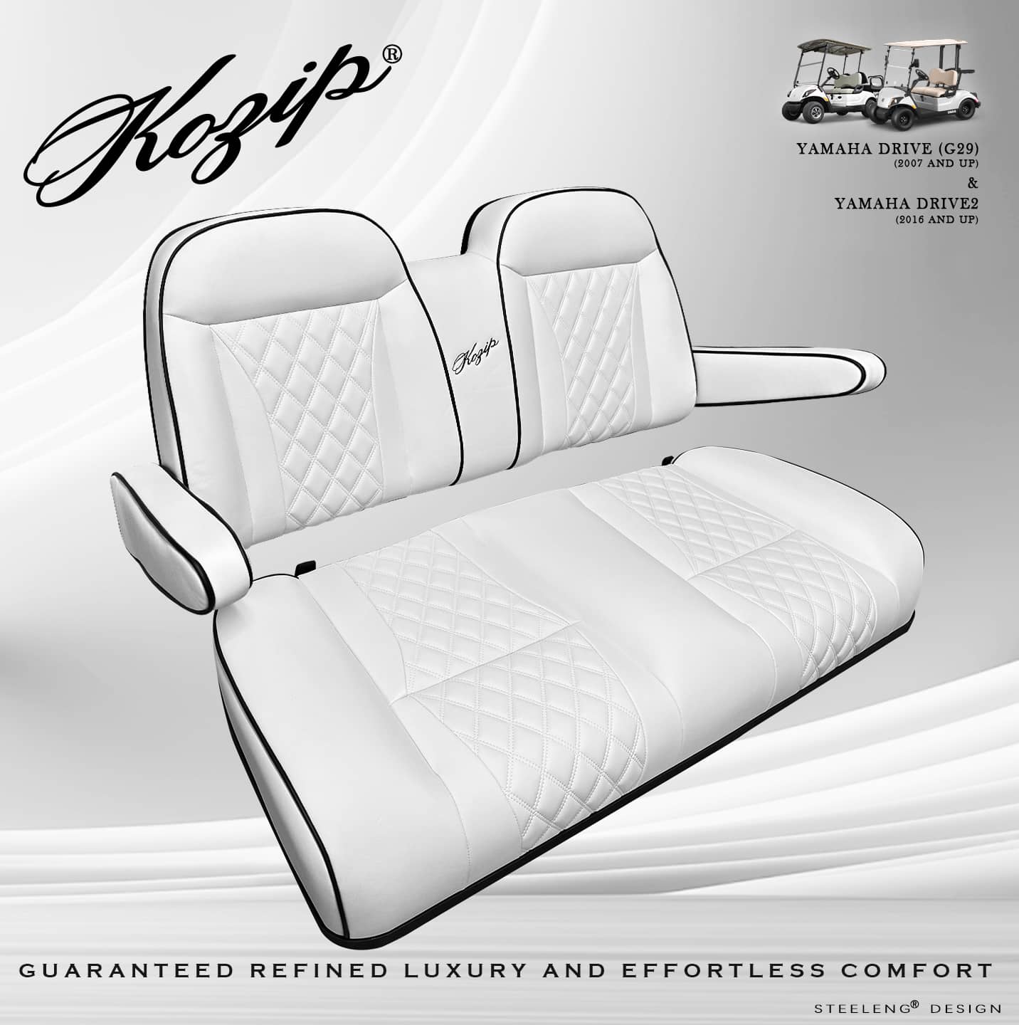 Front Seat Cushion Set - KOZIP - Yamaha G29 (Drive)(2007-up) / Drive 2 (2016-up)