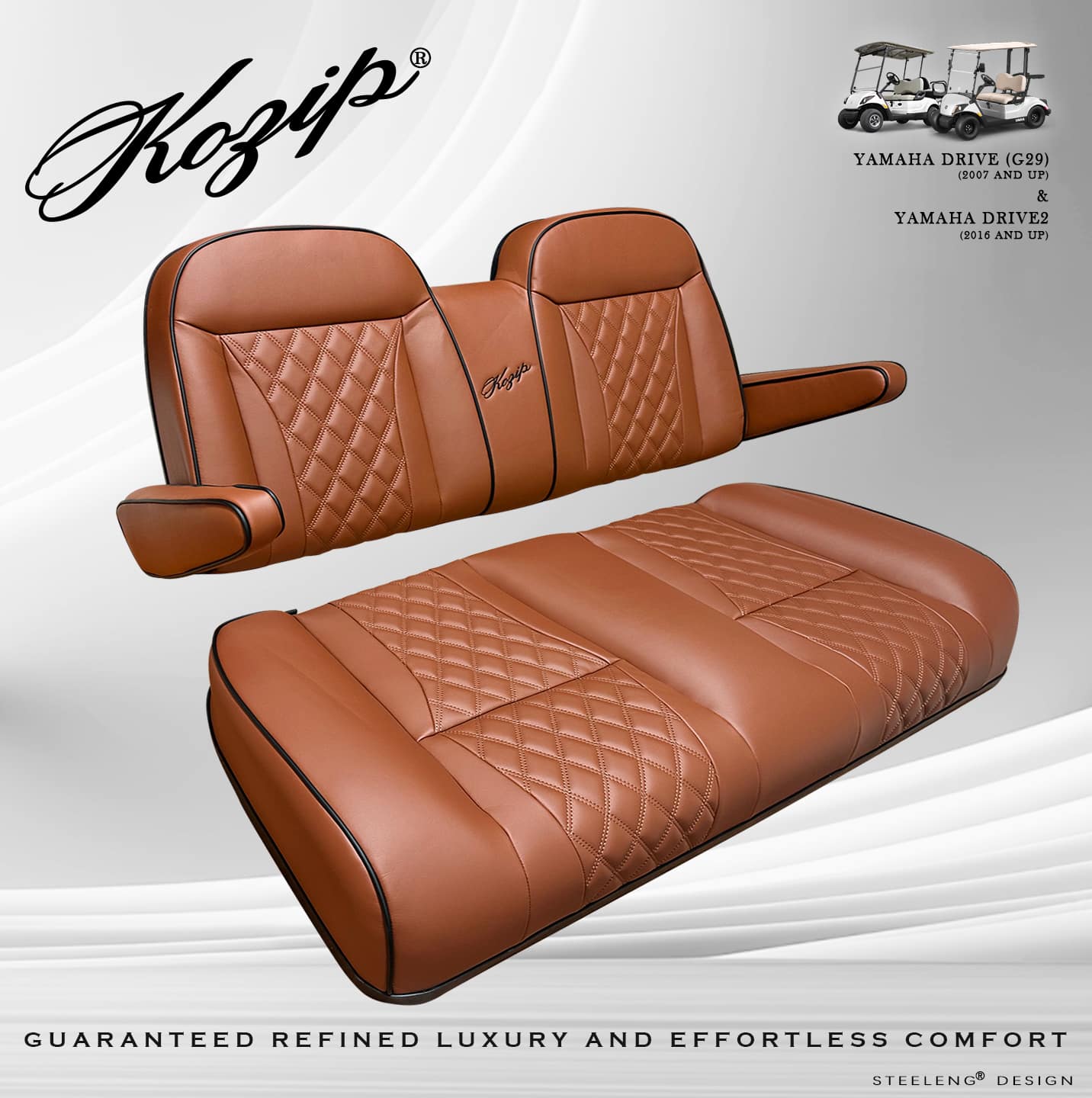 Front Seat Cushion Set - KOZIP - Yamaha G29 (Drive)(2007-up) / Drive 2 (2016-up)