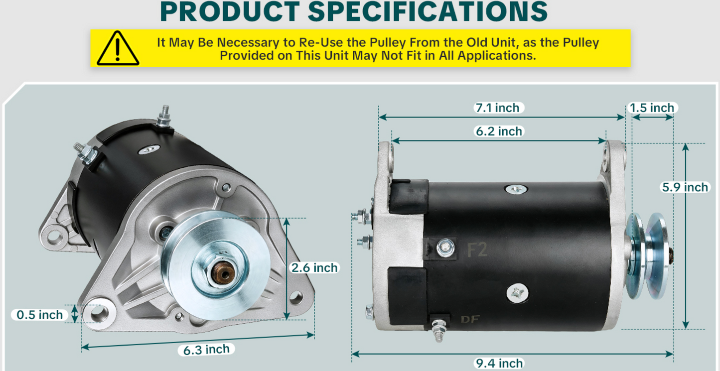 23A 12V Starter Generator - GAS - CLUB CAR DS & PRECEDENT 1996-up
