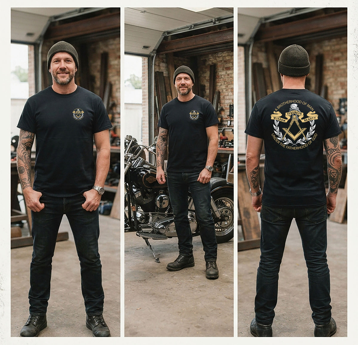 Short Sleeve Shirt - Brotherhood Mason Design